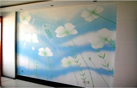 濮阳画墙绘怎么画好白云的蓬松感？