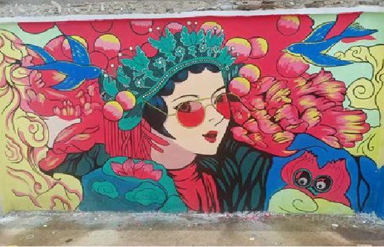 濮阳墙体彩绘-网红墙