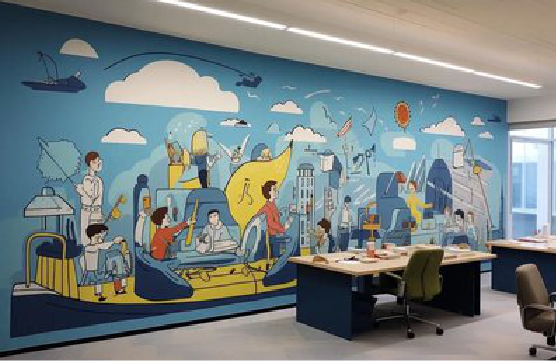濮阳办公室墙绘的特点。